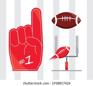 american football ball goal hand
