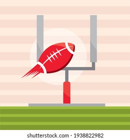 american football ball goal post