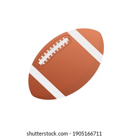 American football ball, great design for any purposes. Vector illustration flat design. Cartoon vector illustration.