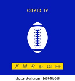 American Football Ball icon. Graphic elements for your design