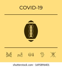 American Football Ball icon. Graphic elements for your design
