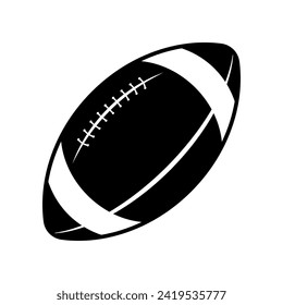 Icono de la pelota de fútbol estadounidense aislado. Icono de pelota de rugby.