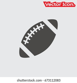 American football ball icon isolated sign symbol and flat style for app, web and digital design. Vector illustration.