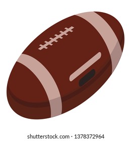 American football ball icon. Isometric of american football ball vector icon for web design isolated on white background