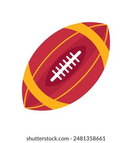 american football ball icon object cartoon, sticker flat vector
