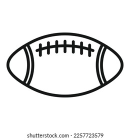 American football ball icon outline vector. Sport school. Room equipment