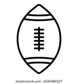 American Football ball icon outline set sign
