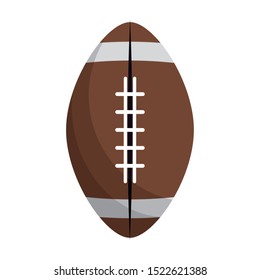 american football ball icon over white background, vector illustration