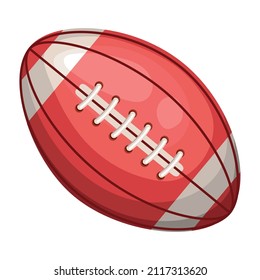 american football ball icon over white