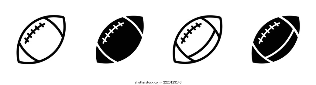 American football ball icon. Rugby ball icon, vector illustration