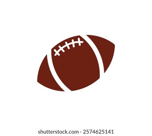 American football ball icon. Rugby ball icon vector design and illustration.


