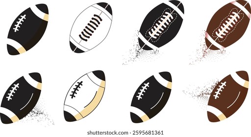 American football ball icon. Rugby ball icon, vector illustration