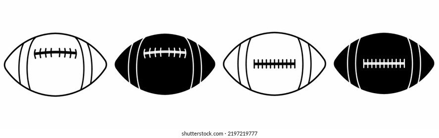 American Football Symbol einzeln auf weißem Hintergrund