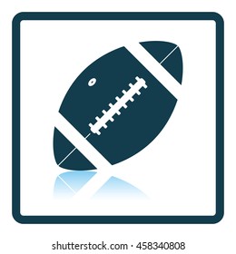 American football ball icon. Shadow reflection design. Vector illustration.