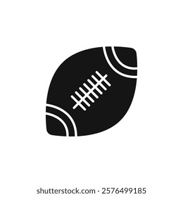 American Football ball icon Simple thin line flat symbol