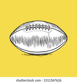 American Football Ball Icon. Sport Concept, Cartoon of Sickle Vector Icon for Web Design Isolated on White Background - Vector