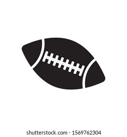 American football ball icon. Sports equipment. Vector illustration in a flat style.