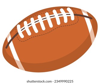 American football ball icon symbol isolated on white background