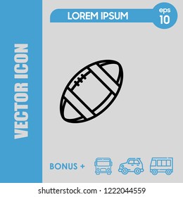 American football ball icon vector