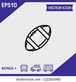 American football ball icon vector