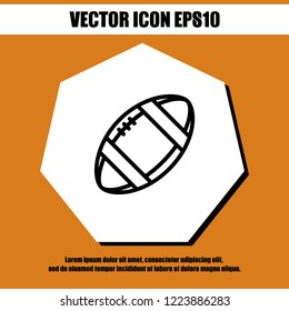 American football ball icon vector