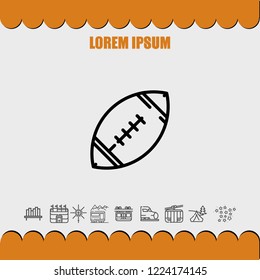 American football ball icon vector