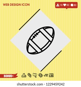 American football ball icon vector