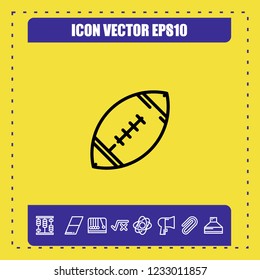 American football ball icon vector