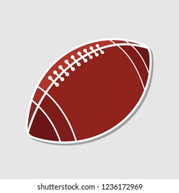 American football ball icon. Vector illustration.