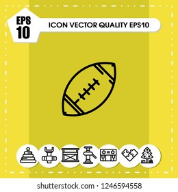 American football ball icon vector
