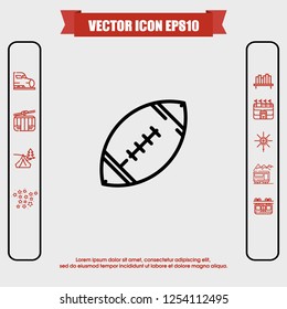 American football ball icon vector