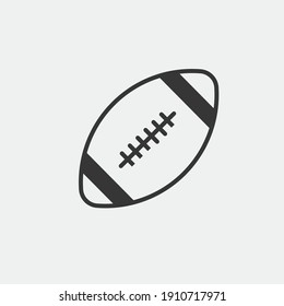 American Football Ball Icon Vector Sport