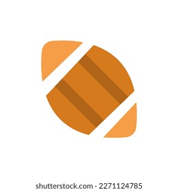 American football ball icon, vector illustration