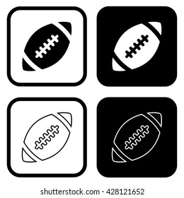 American football ball icon . Vector illustration