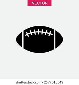 American football ball icon.vector flat black simple trendy style illustration for web and app..eps