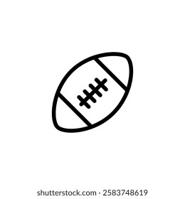 American football ball icon.vector flat black linear illustration for web and app..eps