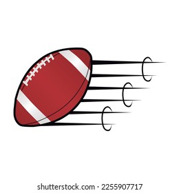 American football ball illustration isolated on white background