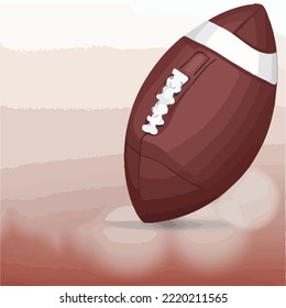 American Football Ball Illustration Vector Cartoon Drawing