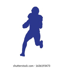 American Football ball isolated on a white background. Realistic Vector Illustration. Rugby sport.