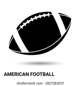 An American football ball. An American football ball is isolated on a light background. Vector illustration.