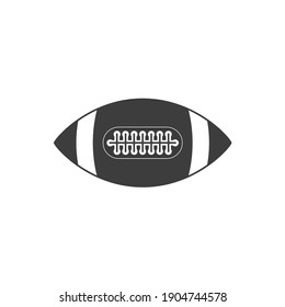 American football ball isolated on white background. Rugby ball illustration in flat style.