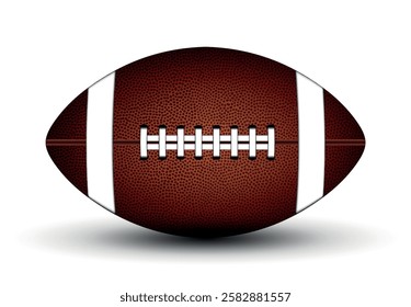 American football ball isolated on white background, a football or soccer ball  vector illustration