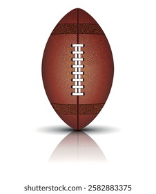 American football ball isolated on white background, a football or soccer ball  vector illustration