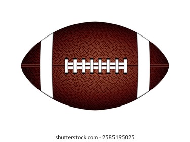 American football ball isolated on white background, a football or soccer ball  vector illustration