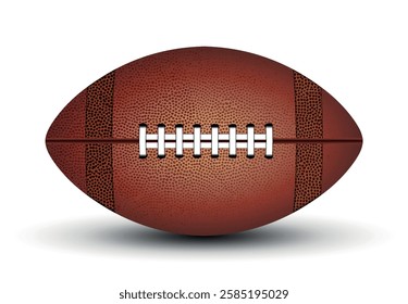 American football ball isolated on white background, a football or soccer ball  vector illustration