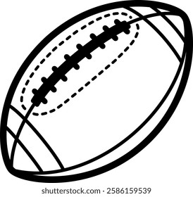 The American football ball isolated on white background