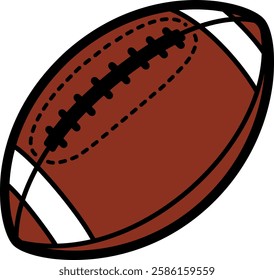 The American football ball isolated on white background