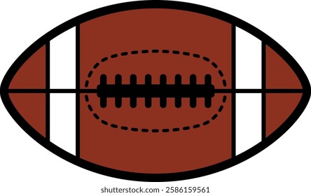 The American football ball isolated on white background