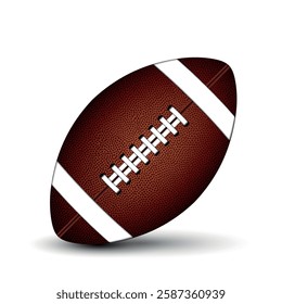 American football ball isolated on white background, a football or soccer ball  vector illustration