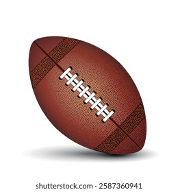 American football ball isolated on white background, a football or soccer ball  vector illustration